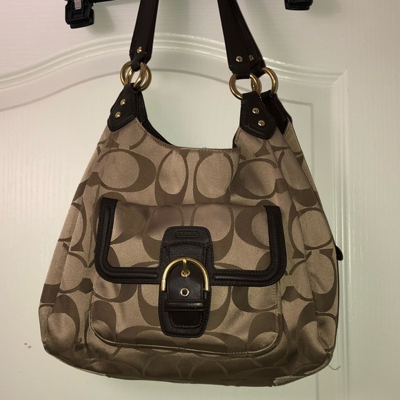 Tan Hobo Style Coach Purse - Picture 2 of 8